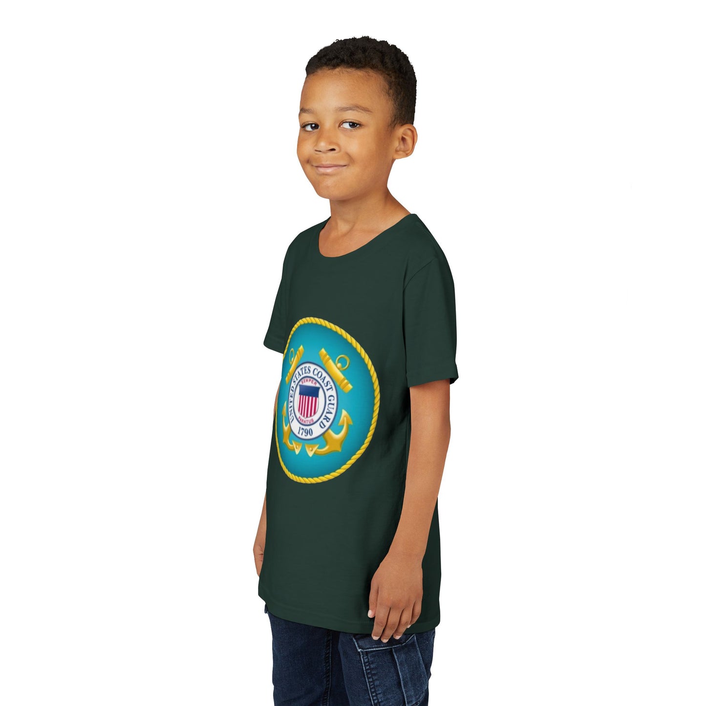 US Coast Guard Youth Unisex Short Sleeve Crewneck Tee