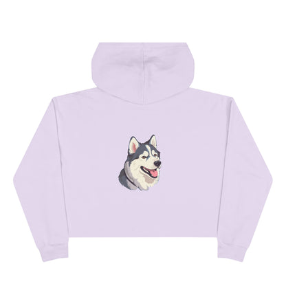 Malamute Head Women's Crop Hoodie