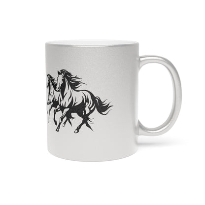 Horsin' Around Metallic Coffee Mug