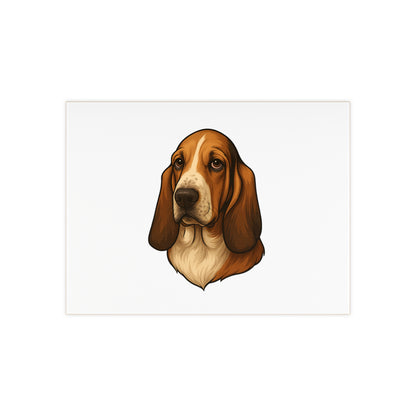 Basset Hound Head Ceramic Photo Tile