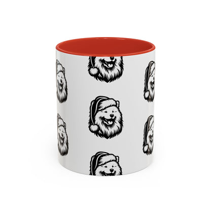 Santa Paws Samoyed 2-Tone Coffee Mug