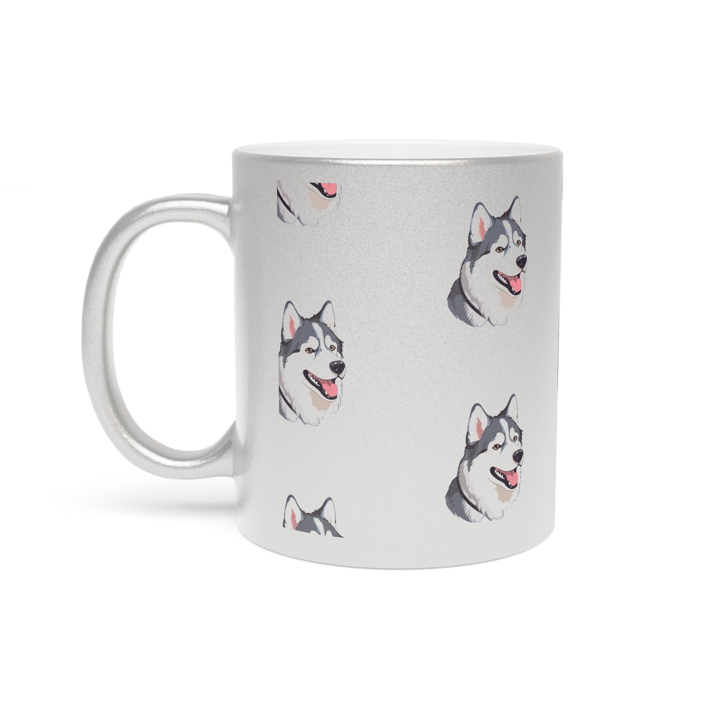 Malamute Head Metallic Coffee Mug