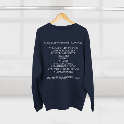 Password Unisex Crewneck Sweatshirt