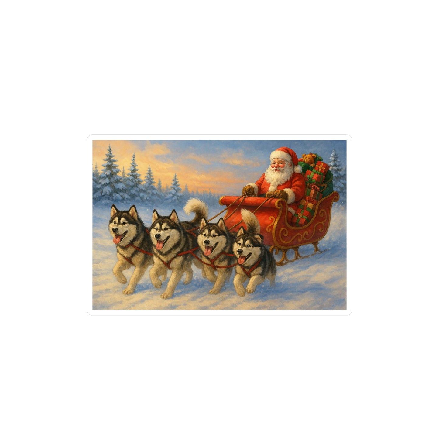 Dashing Through The Snow Vinyl Decal