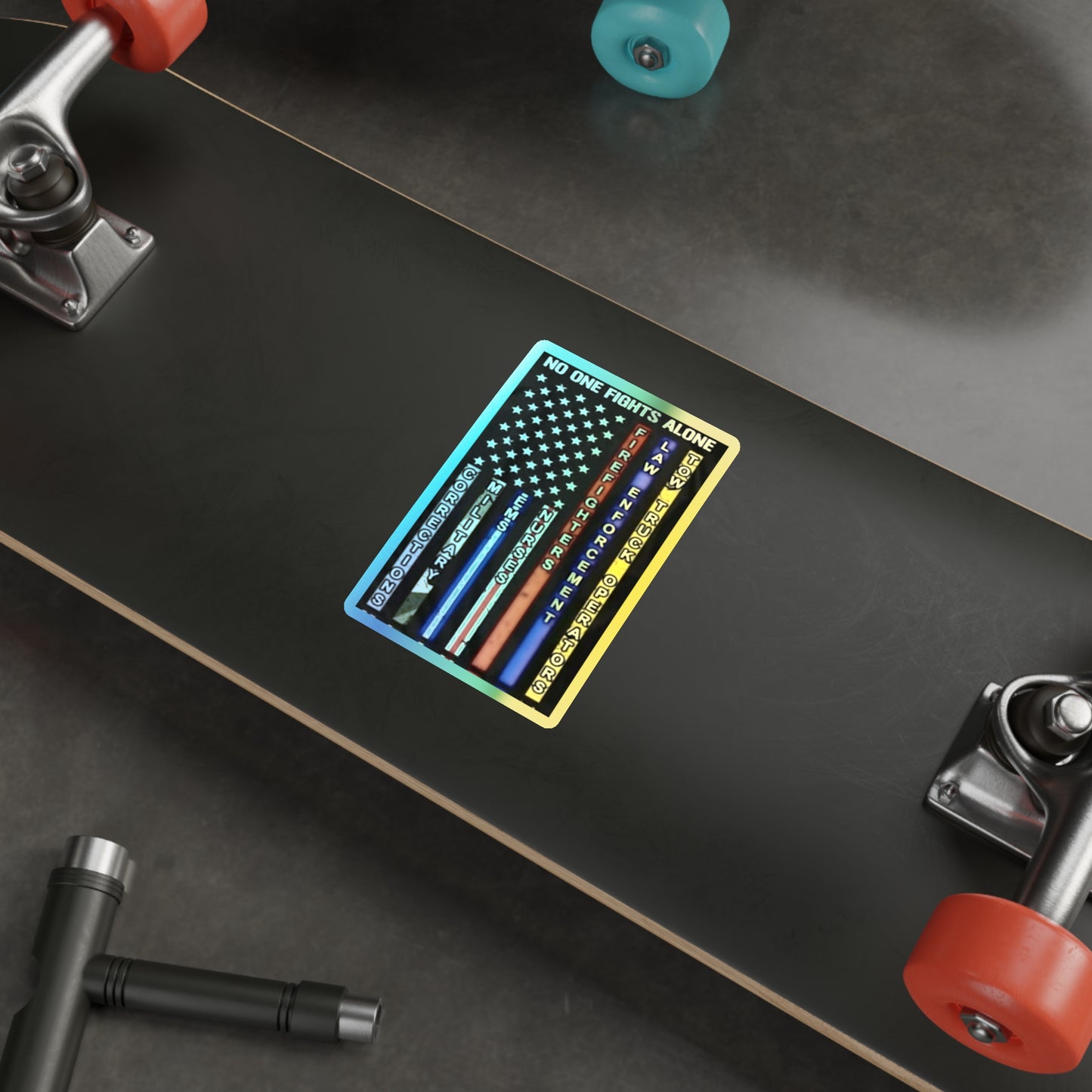 No One Fights Alone Holographic Sticker