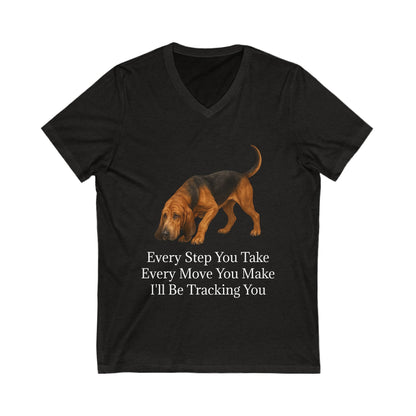 Tracking You Unisex Short Sleeve V-Neck Tee