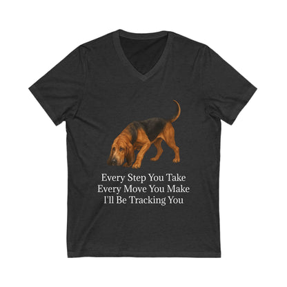 Tracking You Unisex Short Sleeve V-Neck Tee