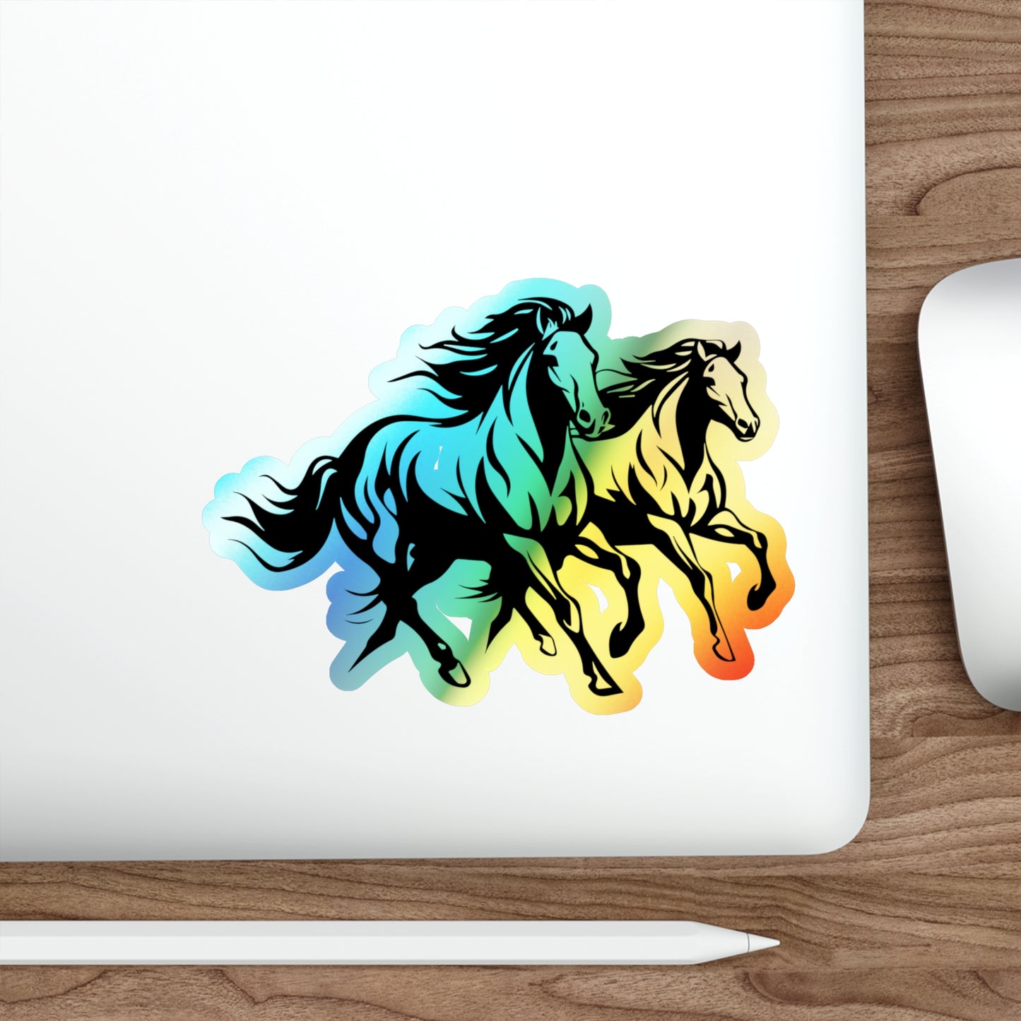 Horsin' Around Holographic Sticker