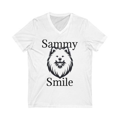 Sammy Smile Unisex Short Sleeve V-Neck Tee