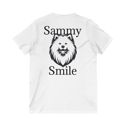 Sammy Smile Unisex Short Sleeve V-Neck Tee