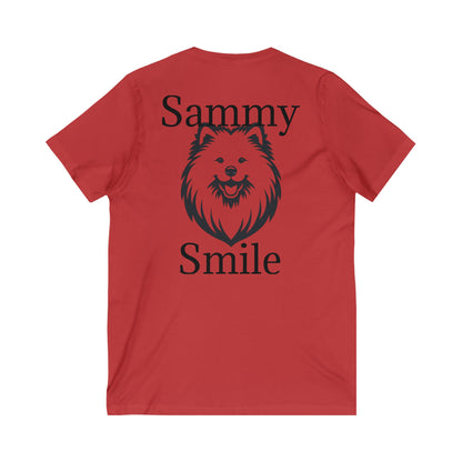 Sammy Smile Unisex Short Sleeve V-Neck Tee