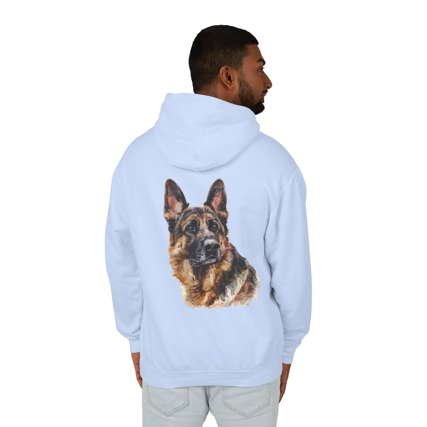 German Shepherd Head Unisex Lightweight Hoodie