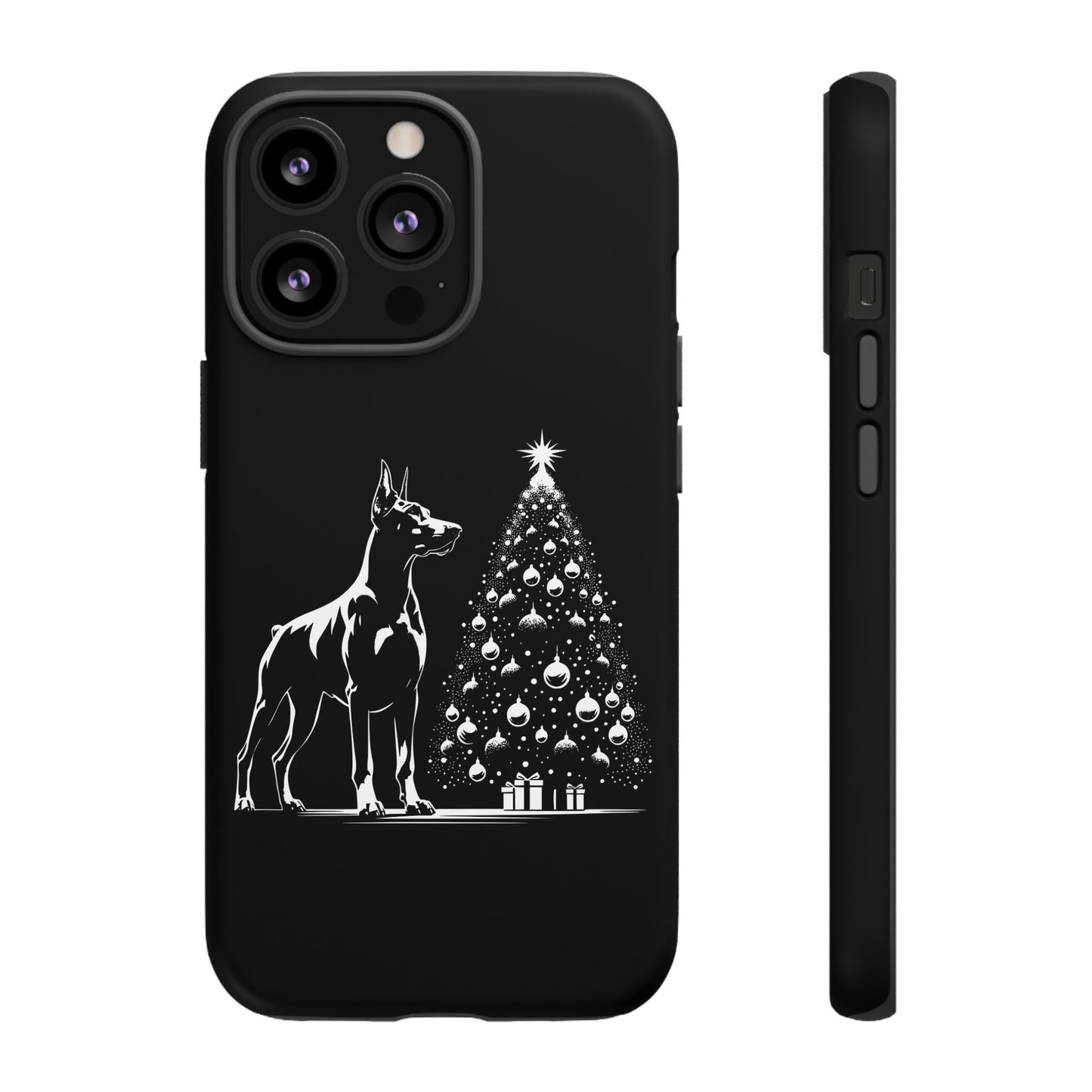 Doberman Christmas Tree iPhone Case