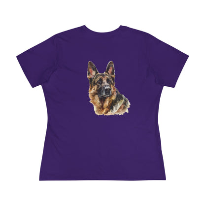 German Shepherd Head Women's Short Sleeve Crewneck Tee