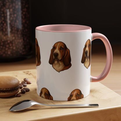 Basset Hound Head 2-Tone Coffee Mug
