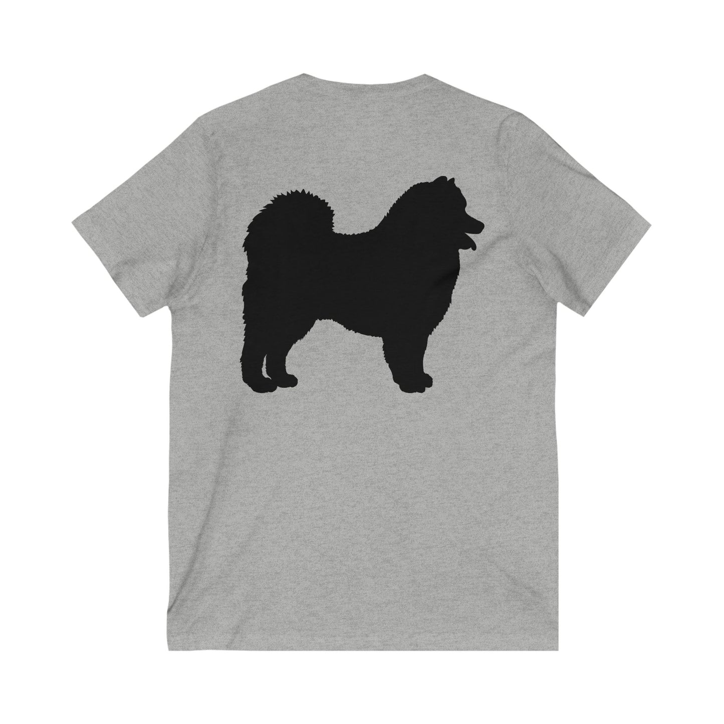 Samoyed Silhouette Unisex Short Sleeve V-Neck Tee