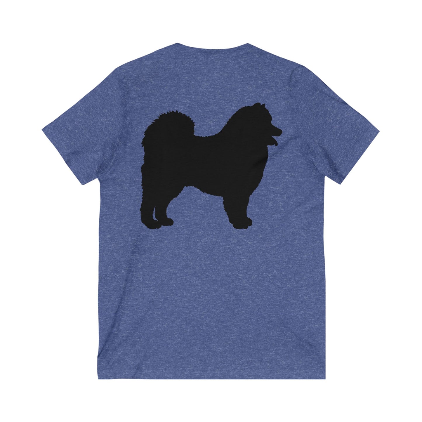 Samoyed Silhouette Unisex Short Sleeve V-Neck Tee