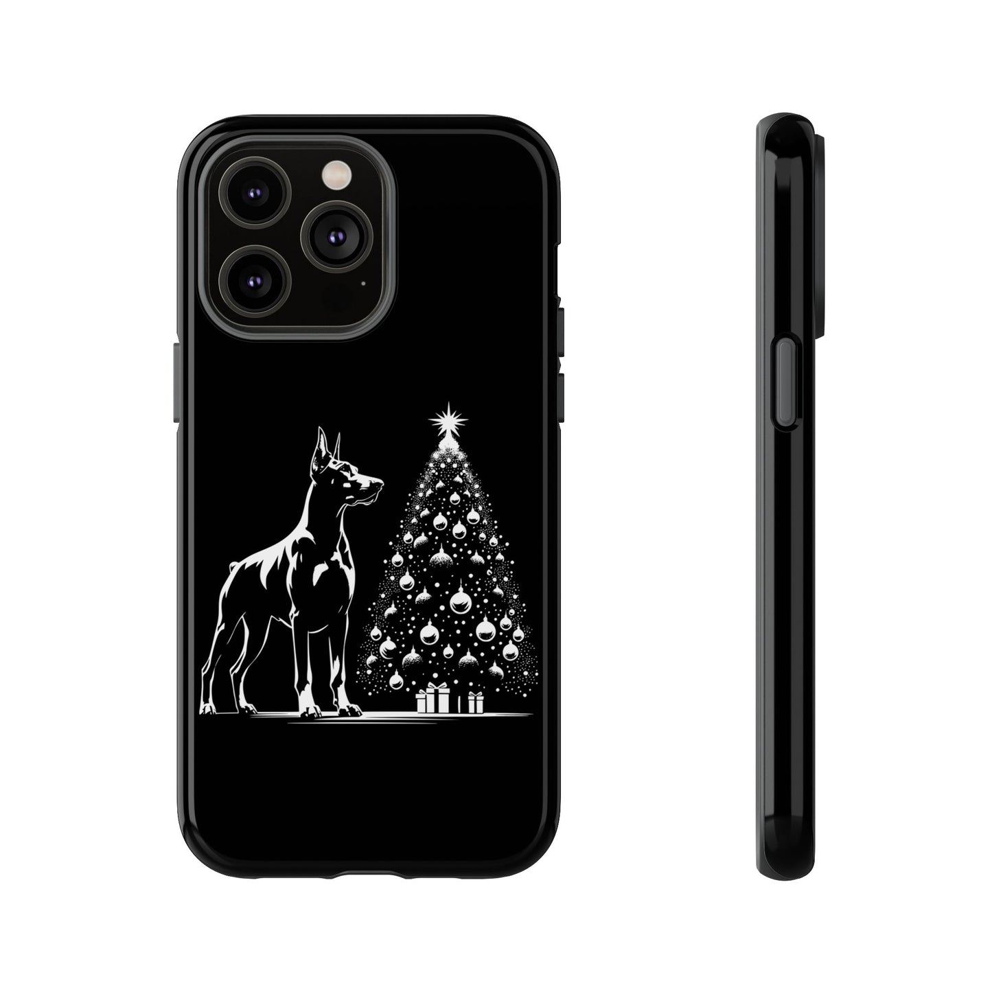 Doberman Christmas Tree iPhone Case