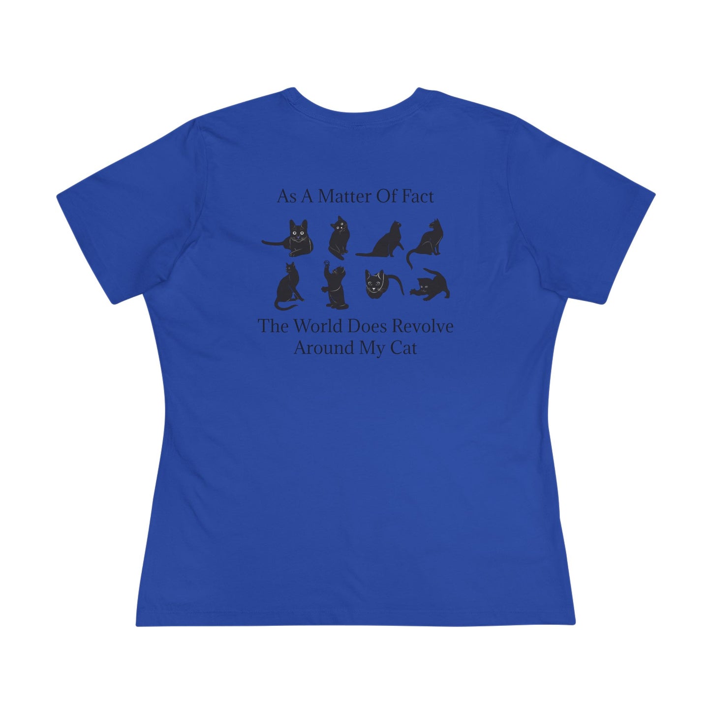 Matter Of Fact Cat Women's Short Sleeve Crewneck Tee
