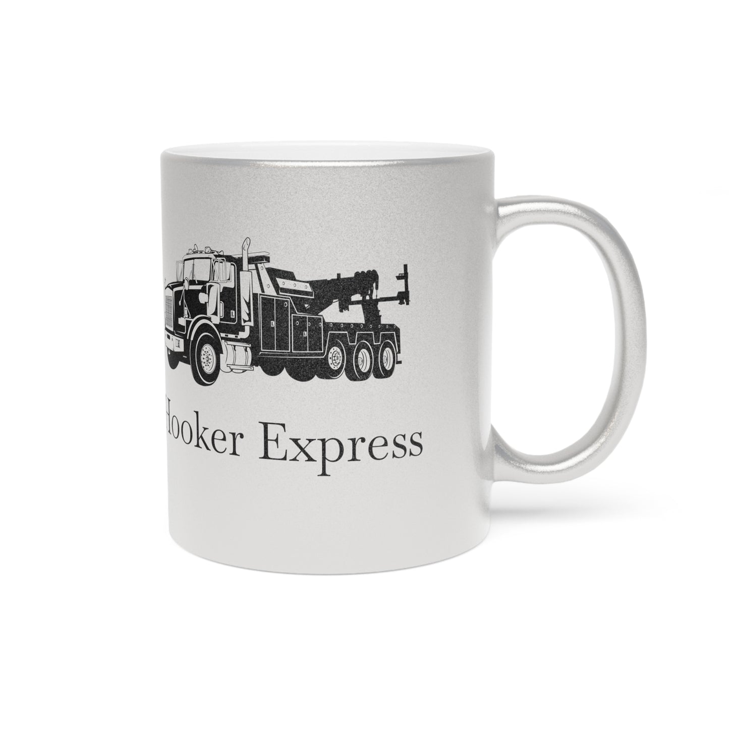 H**ker Express Heavy Tow Truck Metallic Coffee Mug