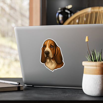 Basset Hound Head Vinyl Decal