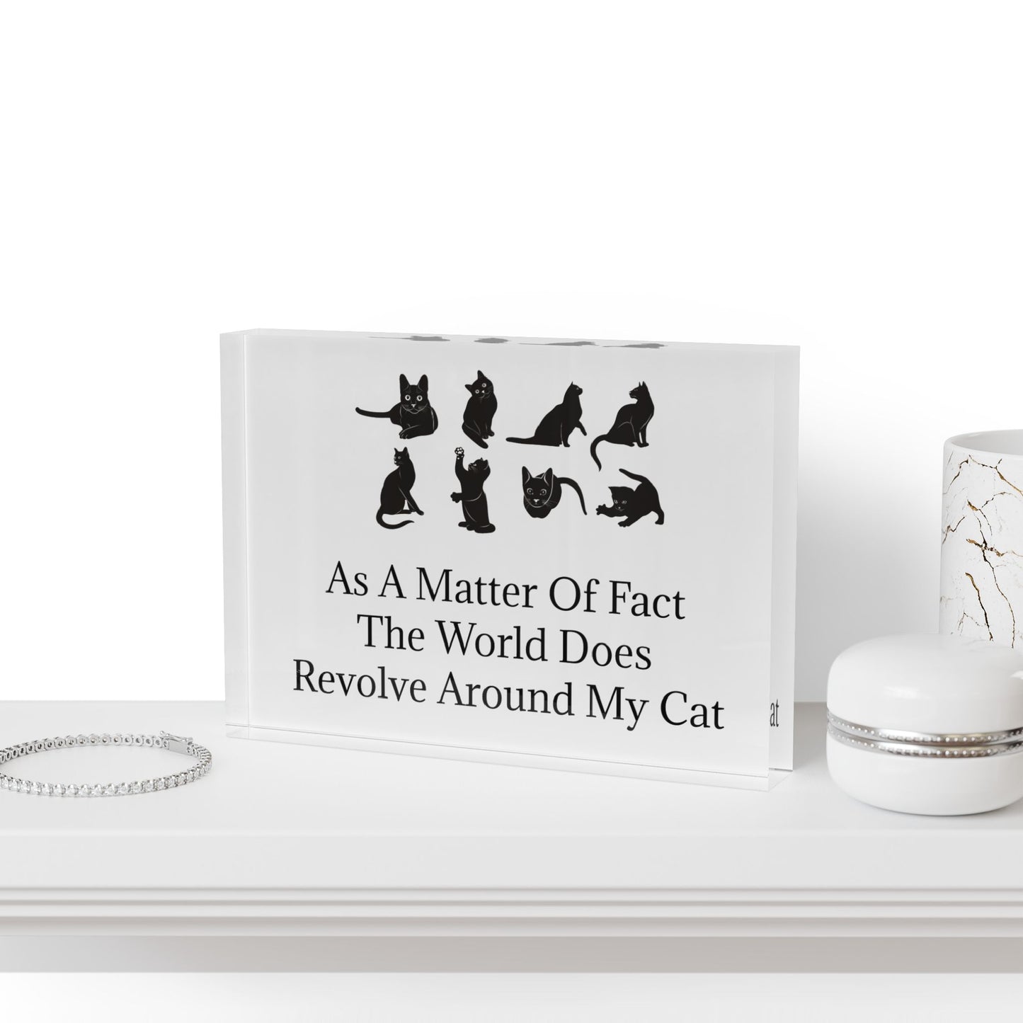 Matter Of Fact Cat Acrylic Photo Block