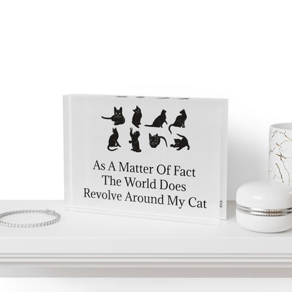 Matter Of Fact Cat Acrylic Photo Block