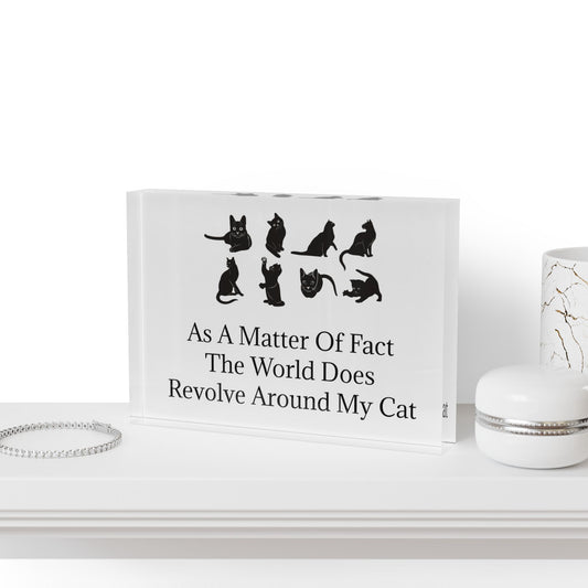 Matter Of Fact Cat Acrylic Photo Block