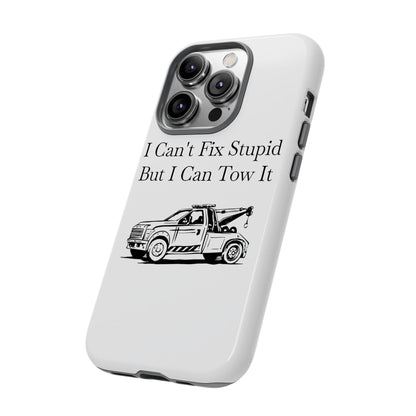 I Can't Fix Stupid Wheel Lift Tow Truck iPhone Case
