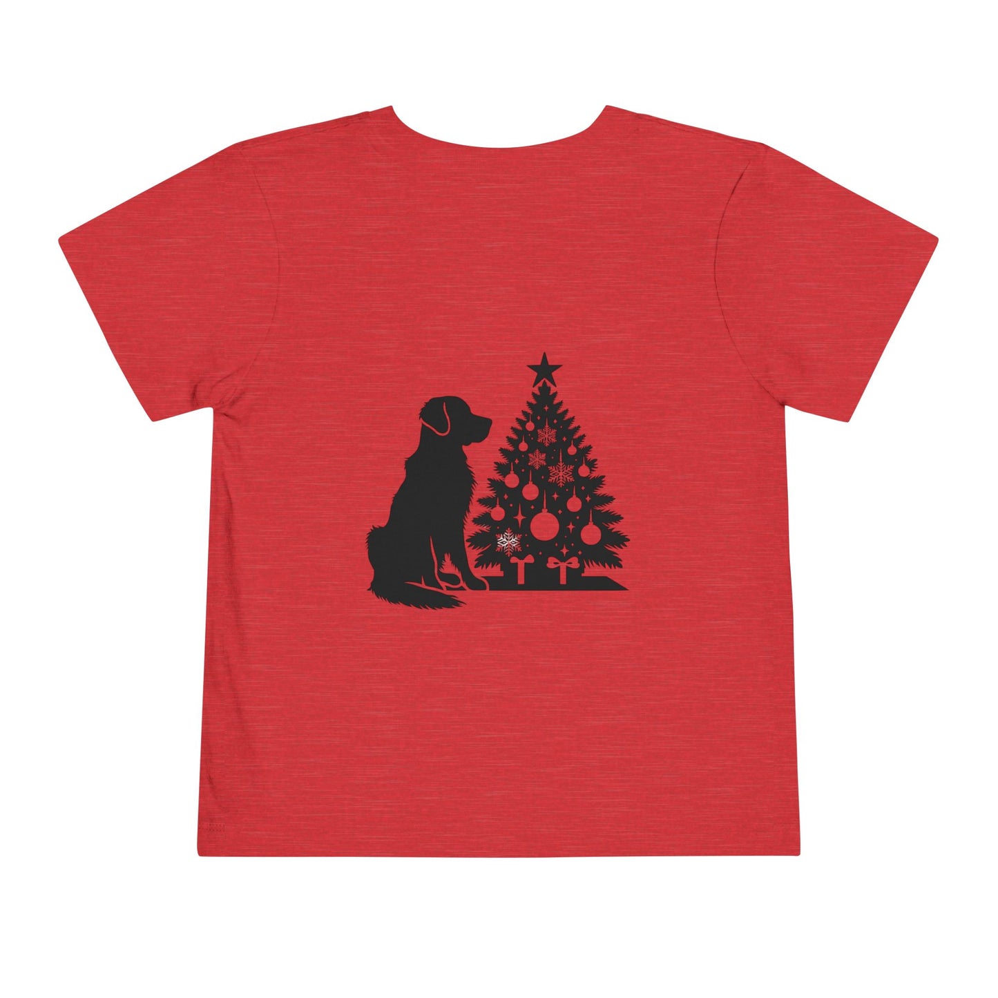 Golden Christmas Tree Toddler Unisex Short Sleeve Crewneck Tee