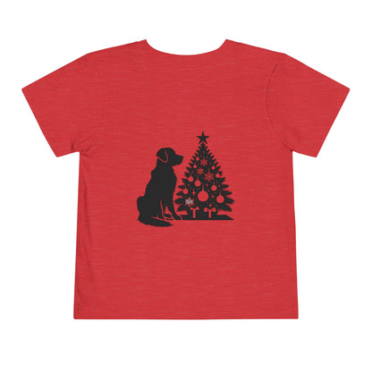 Golden Christmas Tree Toddler Unisex Short Sleeve Crewneck Tee