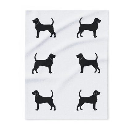 Bloodhound Silhouette Arctic Fleece Blanket