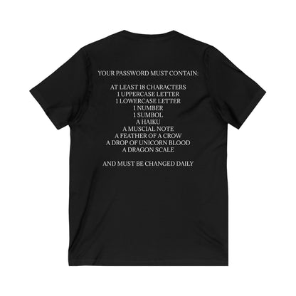 Password Unisex Short Sleeve V-Neck Tee