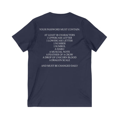 Password Unisex Short Sleeve V-Neck Tee