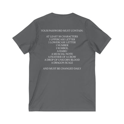 Password Unisex Short Sleeve V-Neck Tee