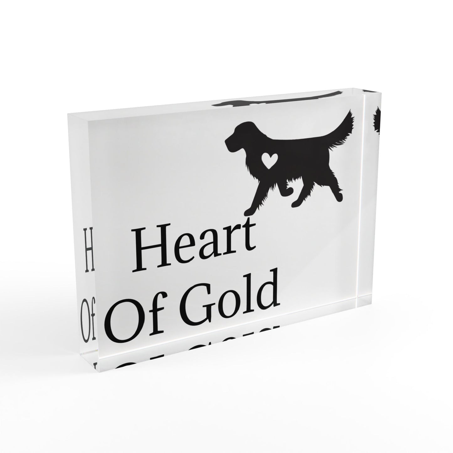 Heart Of Gold Acrylic Photo Block