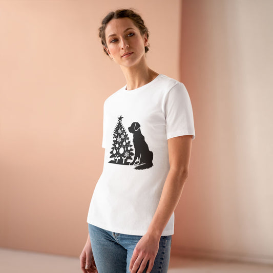 Golden Christmas Tree Women's Short Sleeve Crewneck Tee