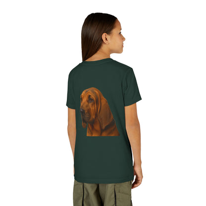 Bloodhound Head Youth Unisex Short Sleeve Crewneck Tee