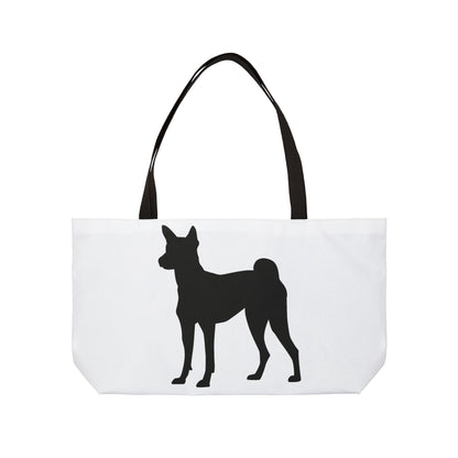 Basenji Silhouette Weekender Tote Bag