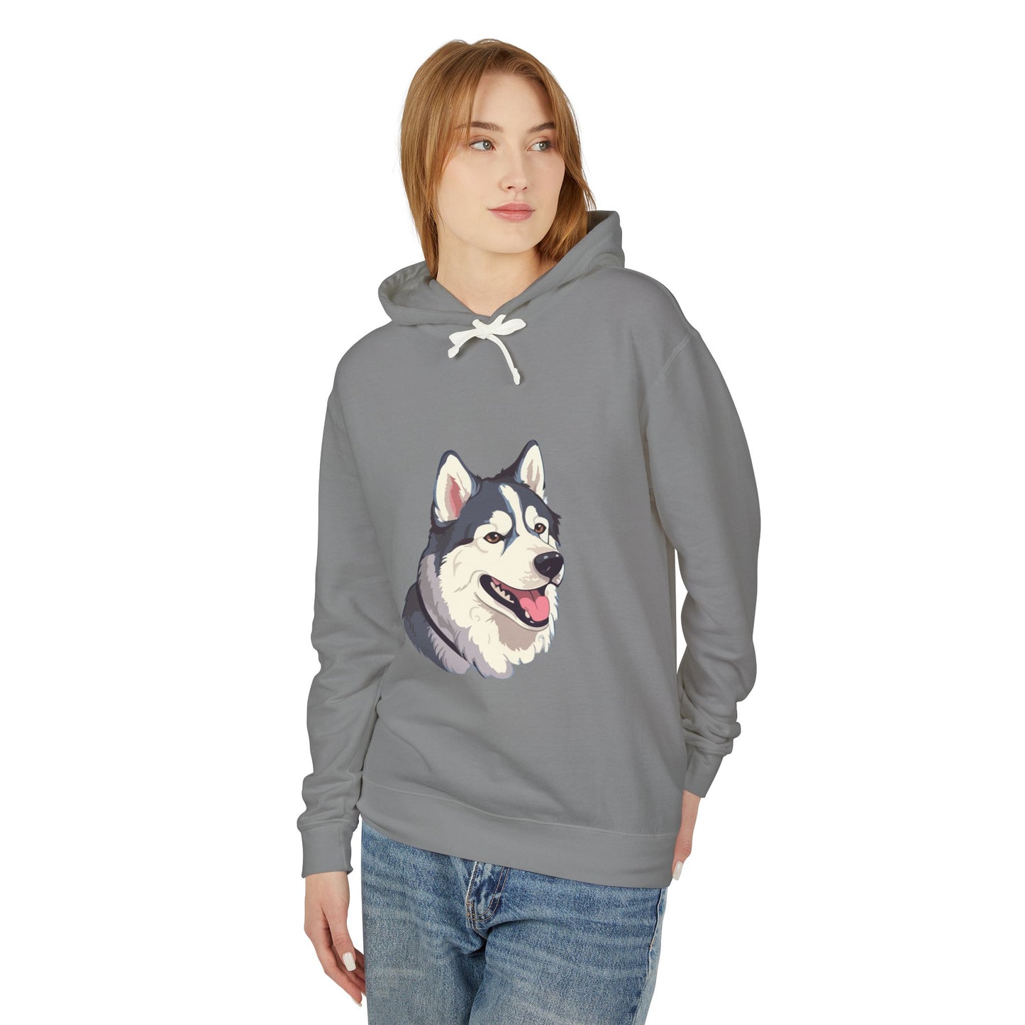 Malamute Head Unisex Lightweight Hoodie