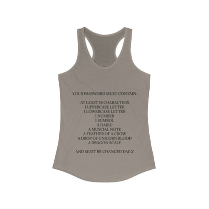 Password Women's Racerback Tank