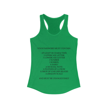 Password Women's Racerback Tank