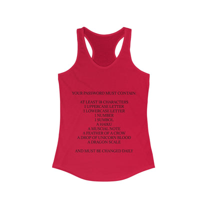 Password Women's Racerback Tank