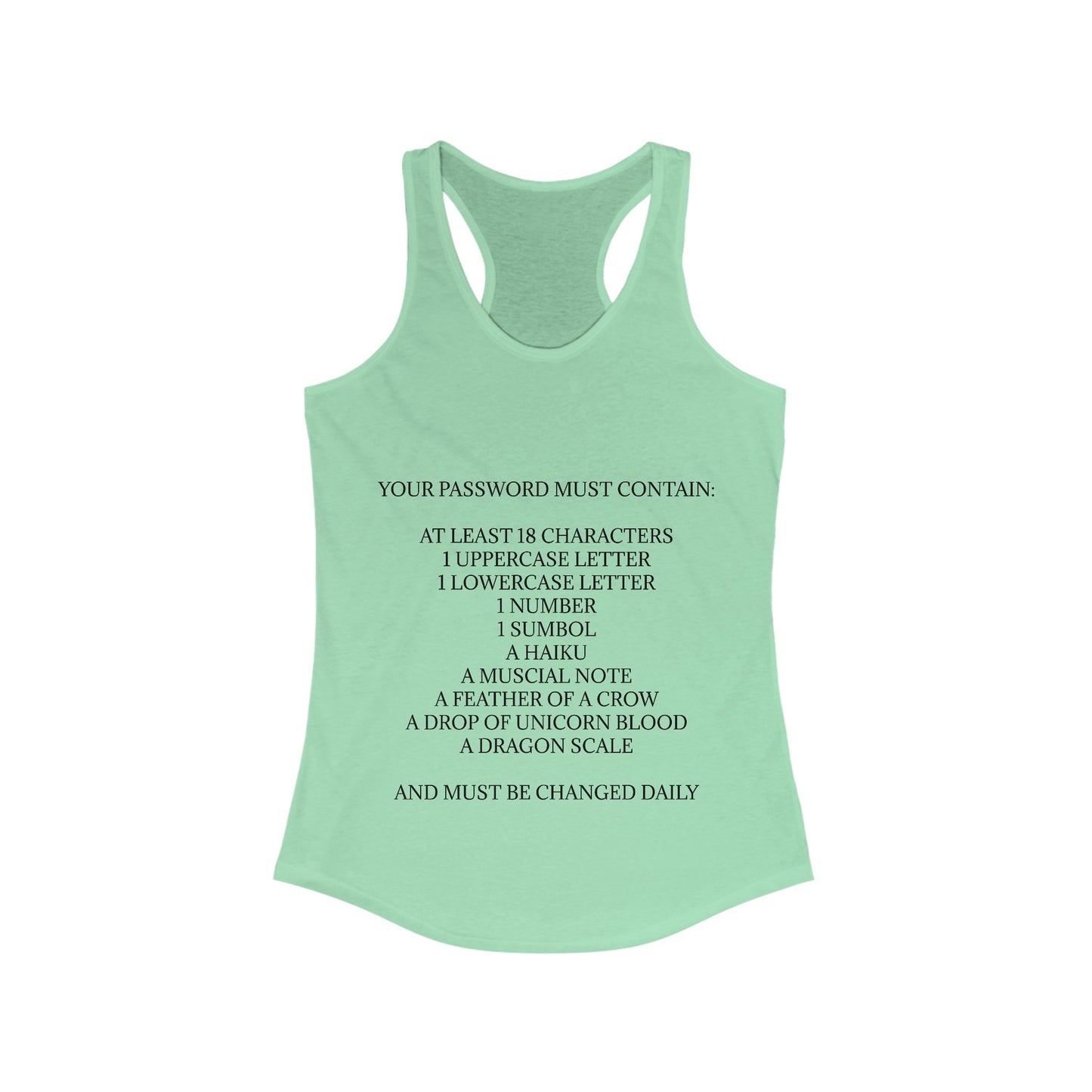 Password Women's Racerback Tank