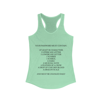 Password Women's Racerback Tank