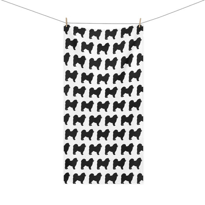 Samoyed Silhouette Mink-Cotton  Beach Towel
