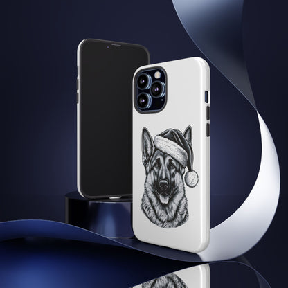 Santa Paws German Shepherd iPhone Case