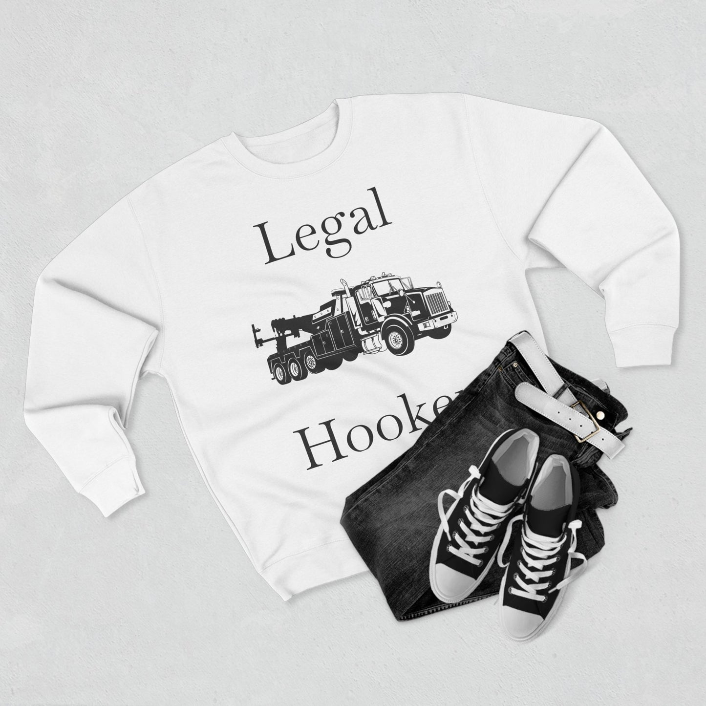 Legal H**ker Heavy Tow Truck Unisex Crewneck Sweatshirt