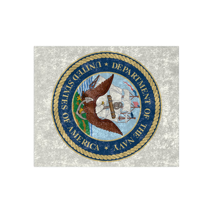 US Navy Crushed Velvet Blanket