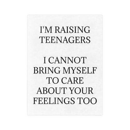 Raising Teenagers Velveteen Microfiber Blanket